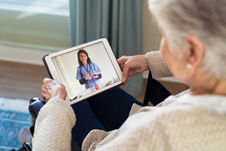 Senior telecare supports independence with daily connection and peace of mind.